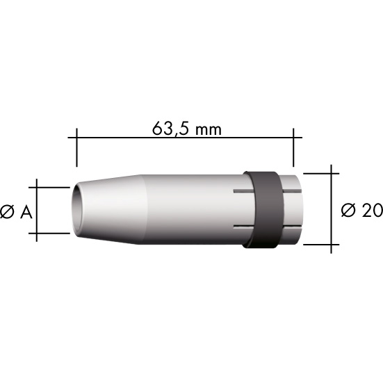 IMG-Gasdyse stærk kon. MB 24 D ø10